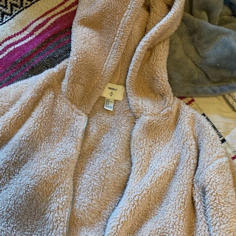 Zip up Sherpa hoodie